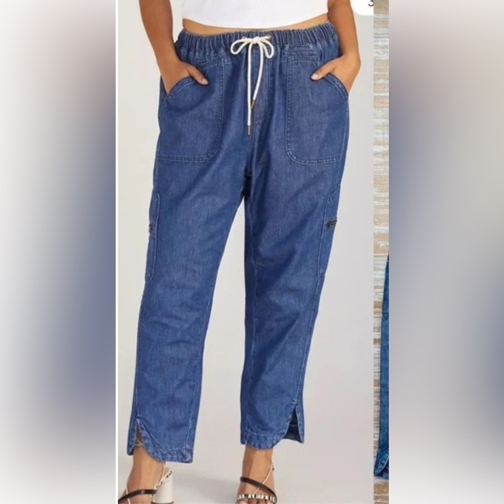 Anthropologie Pilcro Cottage Utility Jeans Dark Wash Boho Preppy Womens S EUC